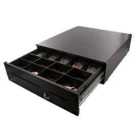 BYPOS AC4280, Cassetto-Cassa in Metallo, DC24V RJ12, Nero-BYAC4280-5B8C-24V-RJ12