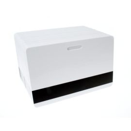 Blank white plastic cards con striscia magnetica & slot perforato (pack di 100)-A7-whhisl