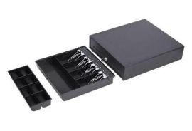 BYPOS Cassetto per contante E410, Manuale Pulsante, Nero