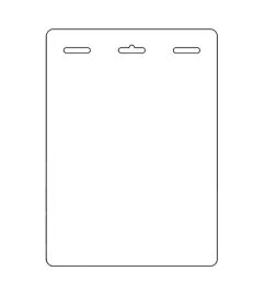 Nakagawa visitor badges, 96x134, tear resistant, adhesive, euro hole